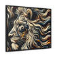 Lion Face: Vibrant Odyssey Canvas