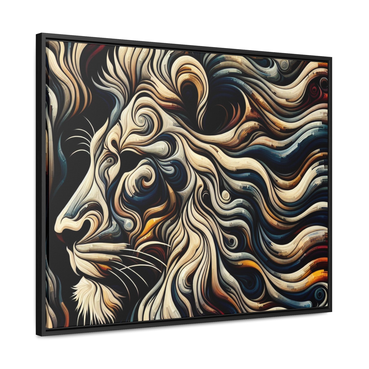 Lion Face: Vibrant Odyssey Canvas