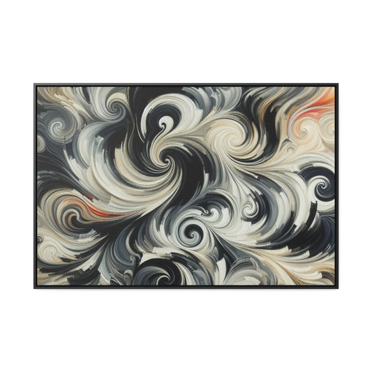 Ephemeral Expressions in Cream, Black, and Silver Canvas