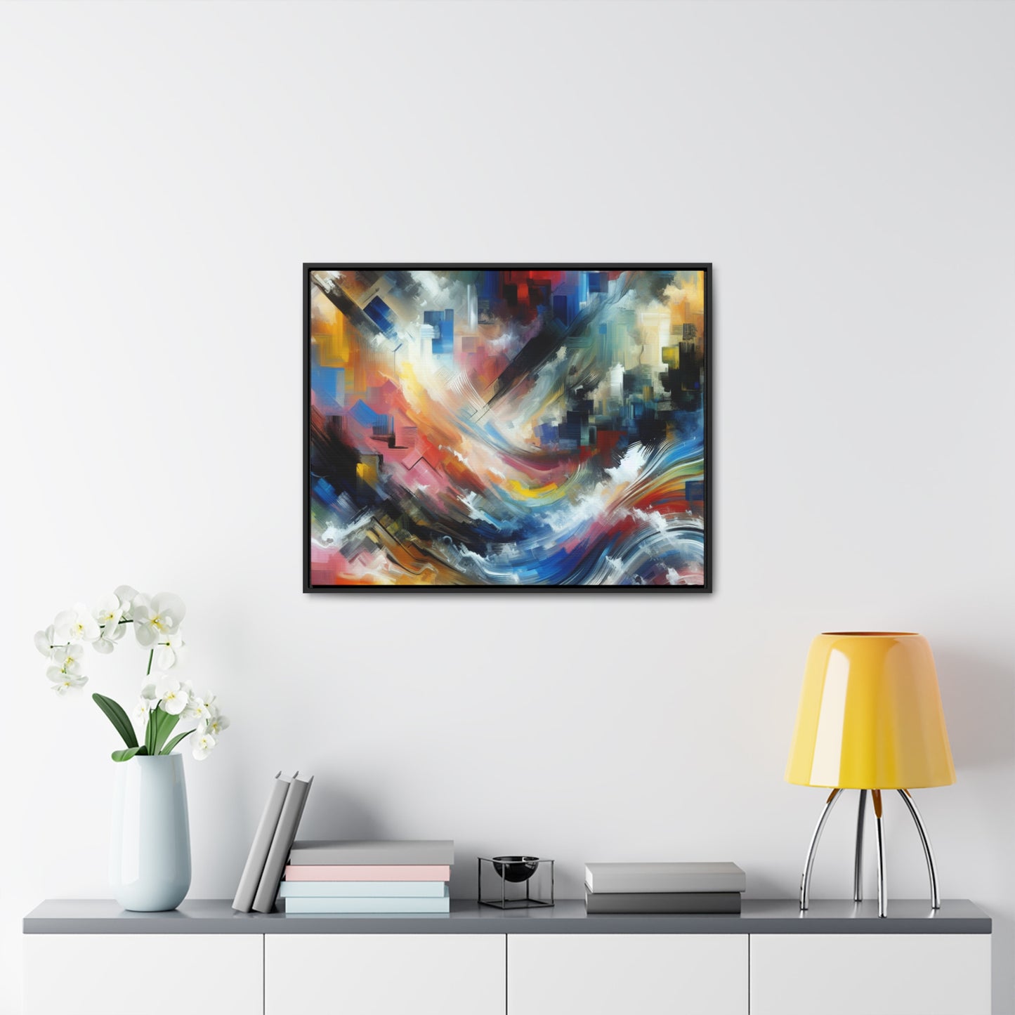 Chromatic Mirage: Timeless Dance Canvas