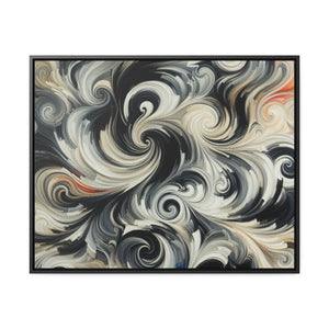 Ephemeral Expressions in Cream, Black, and Silver Canvas