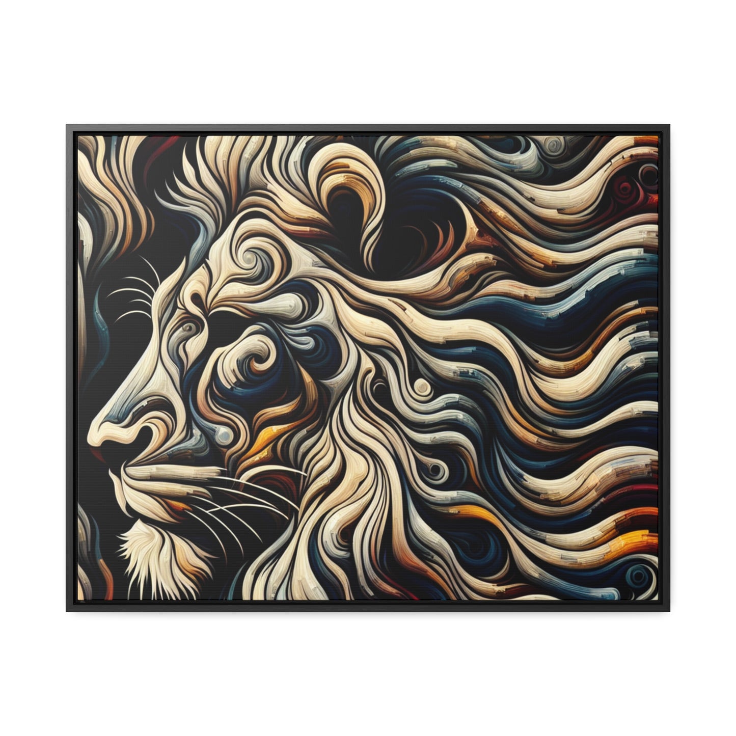 Lion Face: Vibrant Odyssey Canvas