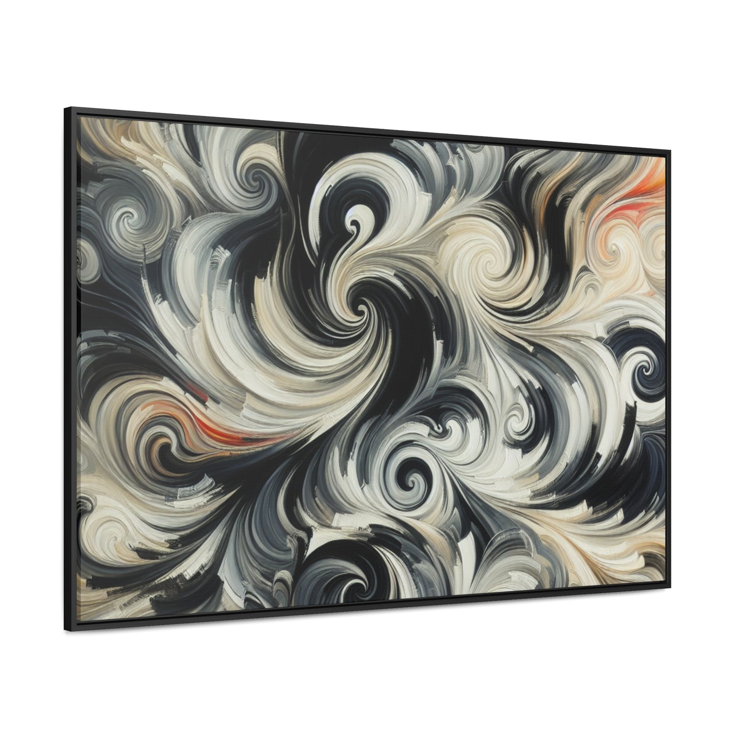 Ephemeral Expressions in Cream, Black, and Silver Canvas