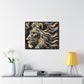 Lion Face: Vibrant Odyssey Canvas