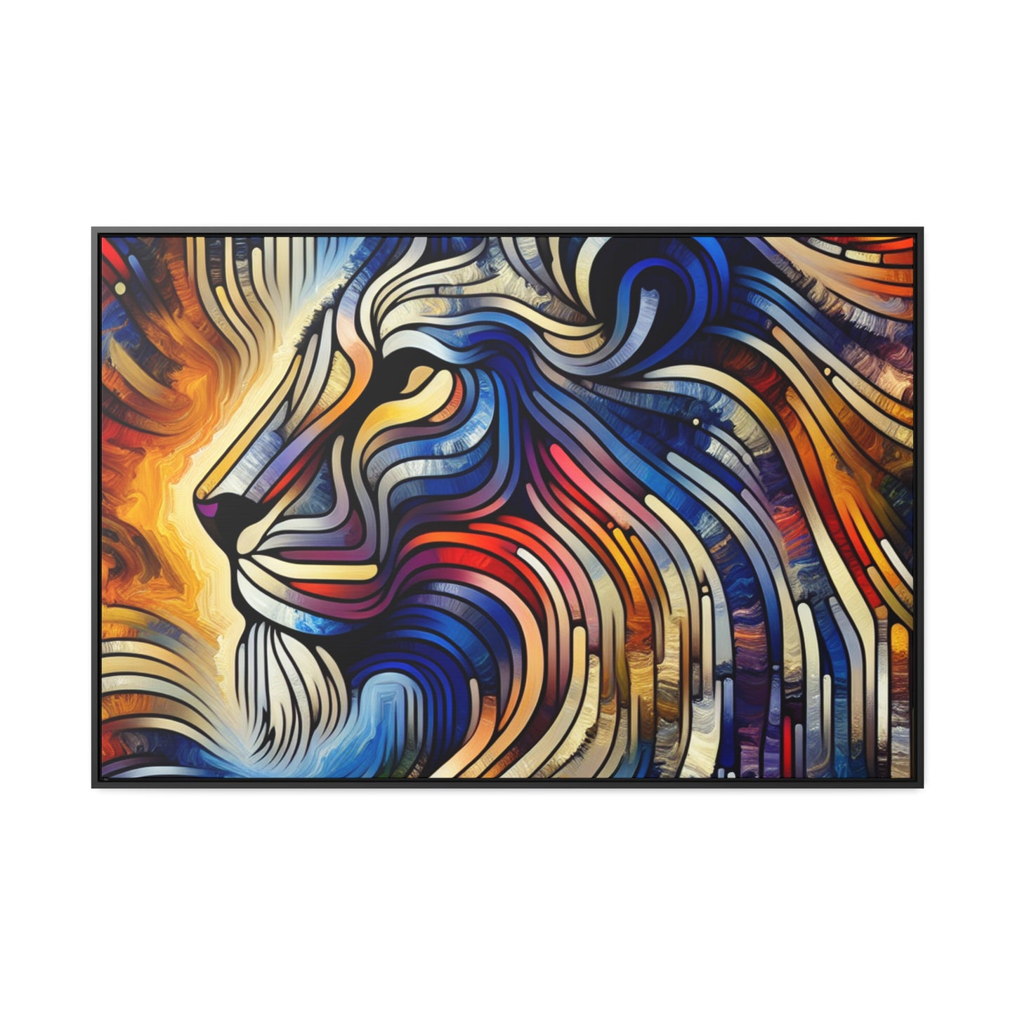 Lion Face: Surreal Impressions Canvas